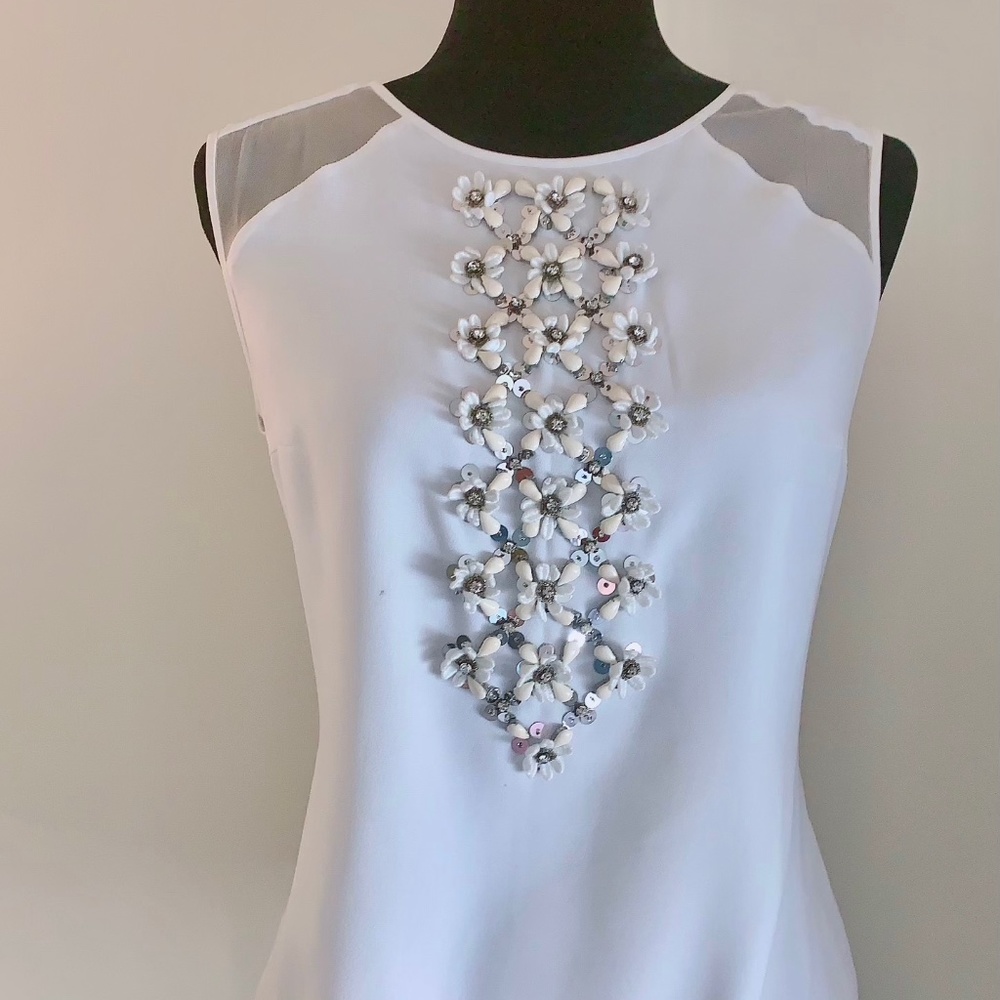 HUGO BOSS HANDMADE FLOWER APPLIQUÉ BLOUSE